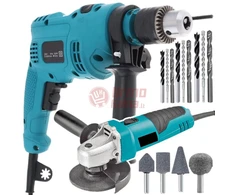 Elektrinio kampinio šlifuoklio ir perforatoriaus rinkinys 900W CHAMPION CP-117