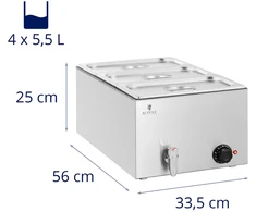 Elektrinis bemaras su kranu, 3 x GN 1/3, 600 W