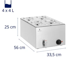 Elektrinis bemaras su kranu 4 x GN 1/4, 600 W