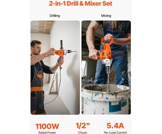 Elektrinis maišymo grąžtas 1100 W su mišinio prieskoniu 850 aps/min