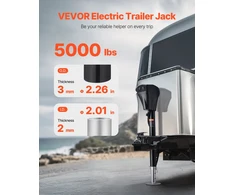 Elektrinis priekabos domkratas 2267 kg. kėlimo aukštis 255–860 mm. 7 kontaktų kištukas