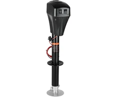 Elektrinis priekabos domkratas 2267 kg. 2 jungčių lizdas. eiga 255-860 mm. juodas