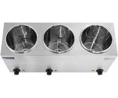 Elektrinis sriubų šildytuvas 450W 230V 3 x 3.8L sidabro spalva