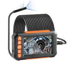 Endoskopo kamera Luce boroskopas a dvigubu lęšiu con kabeliu Semirigido 15 m ekranu 109 mm 1080P Luci LED Zoom 4X Telecamera a Serpente Impermeabile IP67 Idraulica Telecamera Ispezione