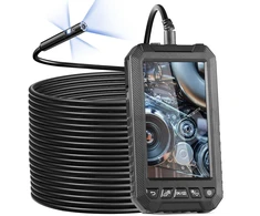 Endoskopo kamera Luce boroskopas a trigubu lęšiu con kabeliu 15 m Scheda 32 GB ekranu 127 mm 1080P Luci LED Telecamera a Serpente Impermeabile IP67 Idraulica Telecamera per Ispezione