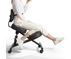 Ergonominė klūpėjimo kėdė su atlošu. reguliuojamas aukštis. laikomoji 120 kg