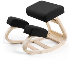 Ergonominė klūpėjimo kėdė su putų pagalvėle. medinis rėmas. apkrova iki 120 kg. nugarai ir kaklui. juoda