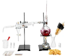 Eterinių aliejų distiliavimo komplektas 500 ml. laboratorinis stiklas. 28 dalys