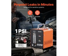EVAP dūmų nuotėkio detektorius automobiliui 12V. su oro pompa ir debitmačiu. 0.07 bar
