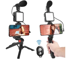 Filmavimo rinkinys - Vlogging Kit BERIMAX 9TH-4XF 4in1, 49 LED, 10 ryškumo lygių