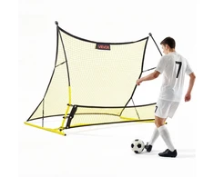 Futbolo atmušimo tinklas. 183 x 108.5 cm. kamuolio paso ir kontrolės treniruotėms. stiklo pluošto stulpeliai ir geležinis rėmas