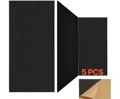 Garsą izoliuojantys sieniniai skydai, savaime lipnūs, 5 vnt., 1200 x 600 x 10 mm, juodi