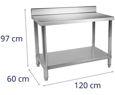 Gastronominis darbo stalas 120x60 cm nerūdijantis plienas