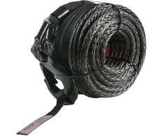 Gervės sintetinis lynas 9.5 mm x 25.9 m. stiprumas 117.9 kN. su kaltu kabliu
