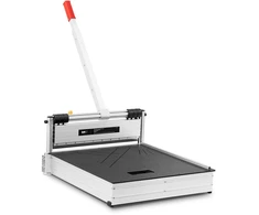Giljotina laminuotų plokščių pjovimui plotis 490 mm storis 16 mm sidabro/juoda