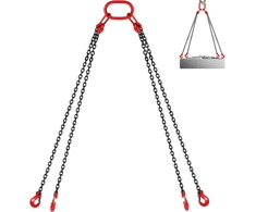 Grandininis pjūklas 4 grandinių kėlimo stropas G80. 8 mm x 3 m. keliamoji galia 5 t