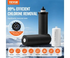 Gravitacinė vandens filtravimo sistema 7+7.5L. 2 anglies ir 2 defluorinimo filtrai. kemperiams