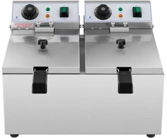 Gruzdintuvė Elektrinė dviguba gruzdintuvė 230 V 2 x 3200W 2 x 8 L, nerūdijantis plienas