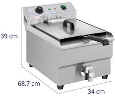 Gruzdintuvė Elektrinė gastronominė gruzdintuvė su kranu, 16 L