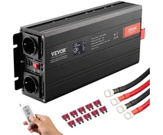 Grynos sinusinės bangos keitiklis 3000W 12V į 230V su LCD ekranu ir pulteliu