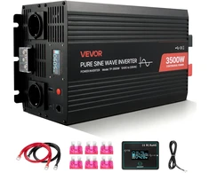 Grynosios sinusoidės invertorius 3500 W 12 V DC į 230 V AC su LCD ekranu