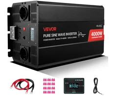 Grynosios sinusoidės invertorius 4000 W 12 V DC į 230 V AC su LCD ekranu