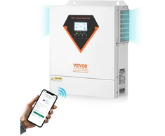 Hibridinis saulės inverteris 3500W 24V DC į 230V AC su integruotu MPPT 100A reguliatoriumi