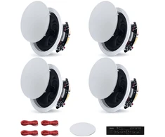 Namų kino sistema Įmontuojamų Bluetooth garsiakalbių komplektas 4 vnt.. 165.1 mm. 150 W