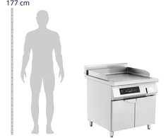 Indukcinė grilis lygia plokštuma 720 x 610 mm 80-300°C 10000 W
