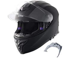Integralus motociklininko šalmas su Bluetooth jungtimi. keičiamais stiklais. dydis L. juodas