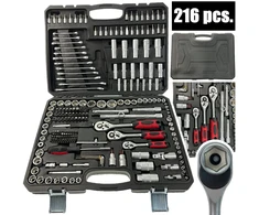 Įrankių galvučių rinkinys ToolMaster 216 BERIMAX 216 dalių