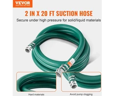Įsiurbimo žarna 508 mm x 610 m žalia su camlock jungtimis ir aliuminio movomis