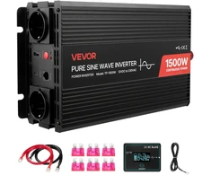 Įtampos keitiklis 1500 W. gryna sinusoidė. 12 V DC – 230 V AC. su nuotoliniu valdymu. kemperiui