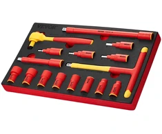 Izoliuotų raktų komplektas 16 vnt. 1000V 425x245x62mm dėžė