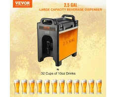 Izoterminis gėrimų dispenseris su čiaupu. talpa 9.5 l. vaišėms ir renginiams