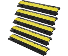 Kabelių apsauginė rampa TPU/TPR. 2 kanalai. 5 vnt.. 91.8x25x4.3 cm. apkrova iki 10000 kg