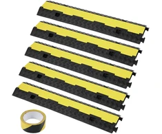 Kabelių apsaugos rampa 5 vnt.. 2 kanalų. apkrova 5443 kg. 98x24x4.5 cm