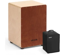 Kajono būgnas (cajon) su vidinėmis skambančiomis stygomis. beržo. su kelioniniu krepšiu. 305x305x430 mm