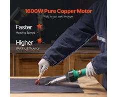 Karšto oro suvirinimo pistoletas plastikui. 1600 W. 50–600°C. dengimo darbams