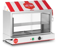 Karštų dešrainių šildytuvas su vitrina 2400 W 30-110°C