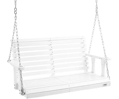 Kedro medienos sūpynės 1240 x 710 x 600 mm. sodo suoliukas su grandinėmis. apkrova apie 400 kg. baltos