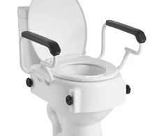 Keliamoji WC sėdynė su dangčiu. apkrova iki 136 kg. pakėlimo aukštis 101.6 mm