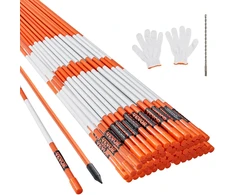 Kelio ženklinimo stulpeliai stiklo pluošto. 100 vnt.. 0.78x121.5 cm. oranžiniai su atšvaitine juosta