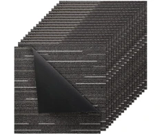 Kiliminės plytelės. 610x610 mm. 24 vnt. (8.9 m²). minkštos. pilkos