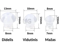 Klausos aparato silikoninių antgalių komplektas