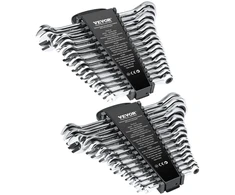 Kombinuotų raktų komplektas su spragtuku 30 vnt. Cr-V plienas SAE 1/4-1 col. ir metrinės 8-24 mm