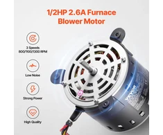 Krosnies pūtimo variklis. 0.37 kW. 220 V. 1300 aps/min. 3 greičiai