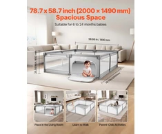Kūdikių žaidimų aptvaras 2000x1490mm veiklos centras vidui/lauke