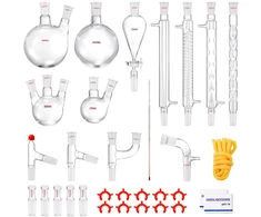 Laboratorinis distiliavimo rinkinys. 1000 ml. 32 dalys
