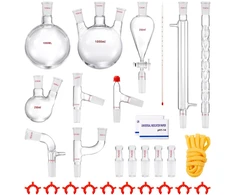 Laboratorinis distiliavimo rinkinys. borosilikatinis stiklas. 1000 ml. 29 dalys